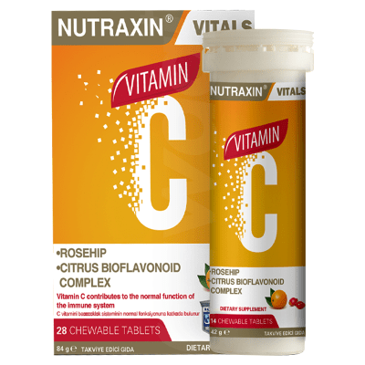 Nutraxin Vitamin C Supplements 1 x 28's Chewable Tablets Bottle
