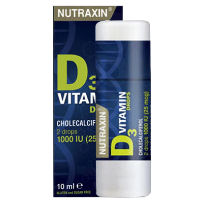 Nutraxin Vitamin D3 1000 IU (25 mcg) Drops 10 ml Pack