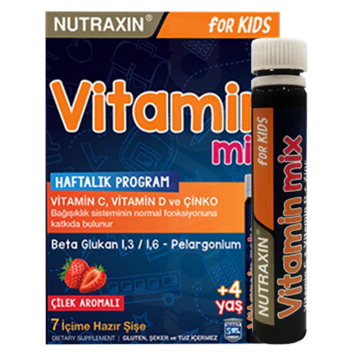 Nutraxin Vitamin Mix For Kids Supplements 1 x 7's Liquid Bottle Pack