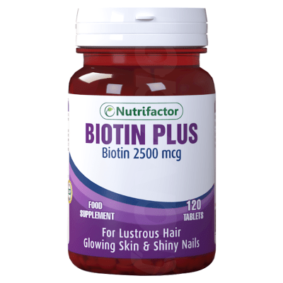 Nutrifactor Biotin Plus 120 Tablets Bottle