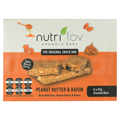 Nutrilov Granola - Peanut Butter & Raisin Bars