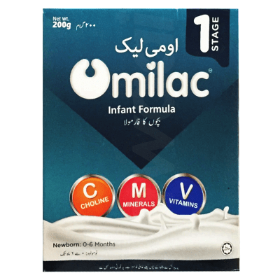 Omilac Stage 1 - Infant Formula Milk Powder 200 gm Soft Pack