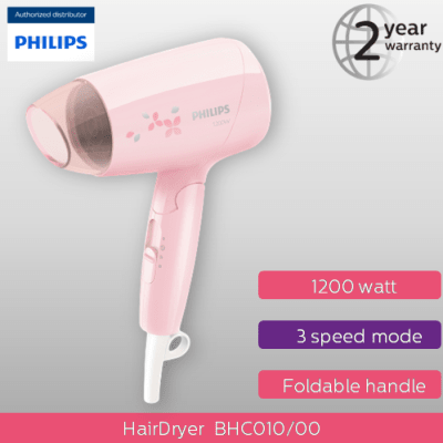 Philips EssentialCare Dryer Compact Pink BHC010/00