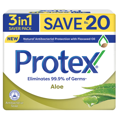 Protex Aloe (Saver Pack) Soap 130 gm x 3 Bars Pack