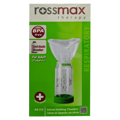 Rossmax AS175 For Adult ( 5 Years + ) Anti - Astatic Valved Holding Chamber 