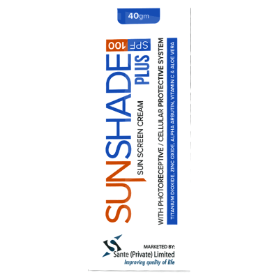 Sunshade Plus SPF - 100 Sun Screen Cream 40 gm Pack