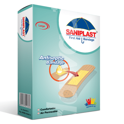 Saniplast Large First Aid Bandage 20 Pcs. Pack