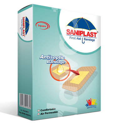 Saniplast Square First Aid Bandage 20 Pcs. Pack