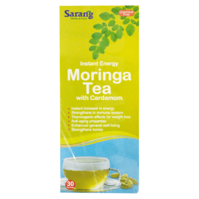 Sarang Cardamom Moringa Tea Bags 30 Pcs. Pack