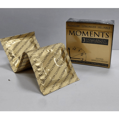 Moments Gold Delay Condoms 3 Pack