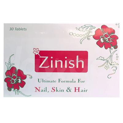 Zinish Nail, Skin & Hair Supplements 3 x 10's Tablets Pack