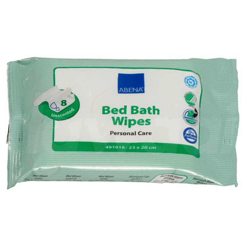 Abena 4 in 1 Bed Bath Wipes 8 Pcs. Pack