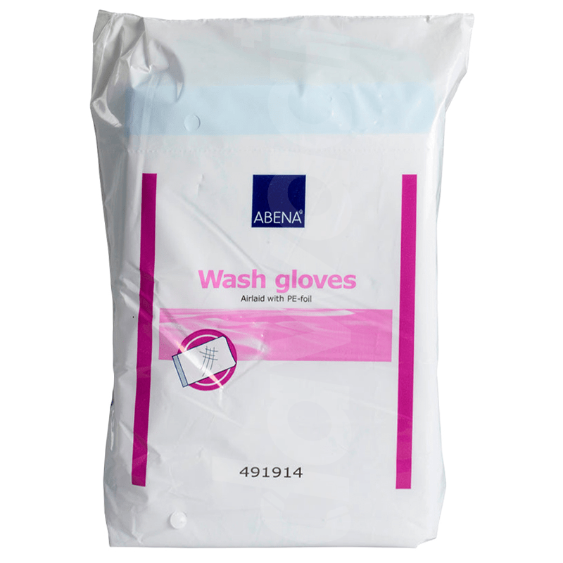 Abena Airlaid Wash Gloves 50 Pcs. Pack