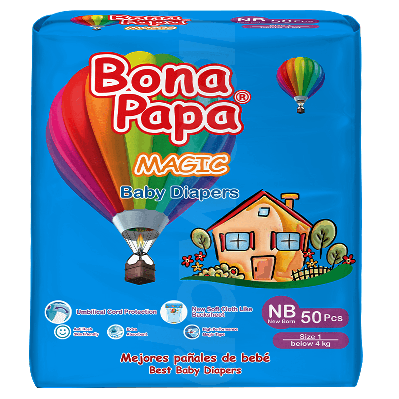 Bona Papa Economy Magic - New Born Diapers 50 Pcs. Pack