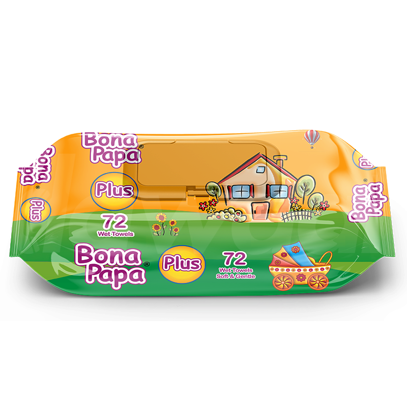 Bona Papa Plus Baby Wipes 72 Pcs. Pack