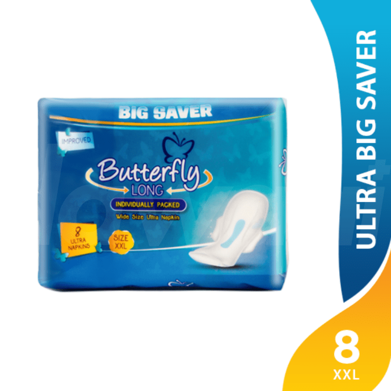 Butterfly Long Ultra - Big Saver XXL Sanitary Pads 8 Pcs. Pack