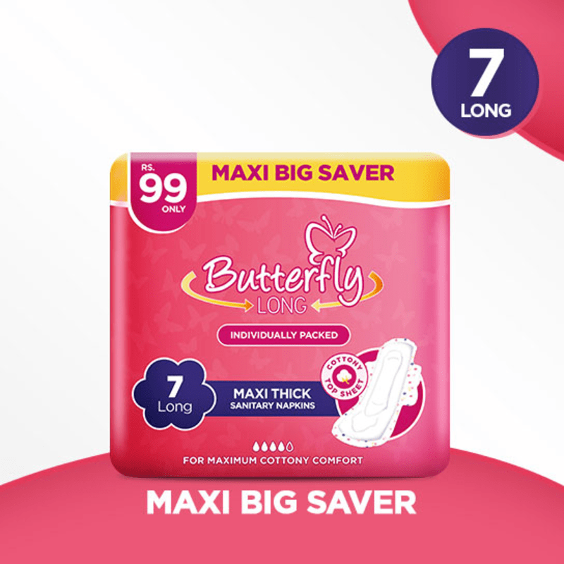 Butterfly Maxi Big Saver Long 1 x 7's Pack