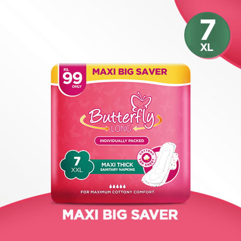 Butterfly Maxi Big Saver Extra long 1 x 7's Pack