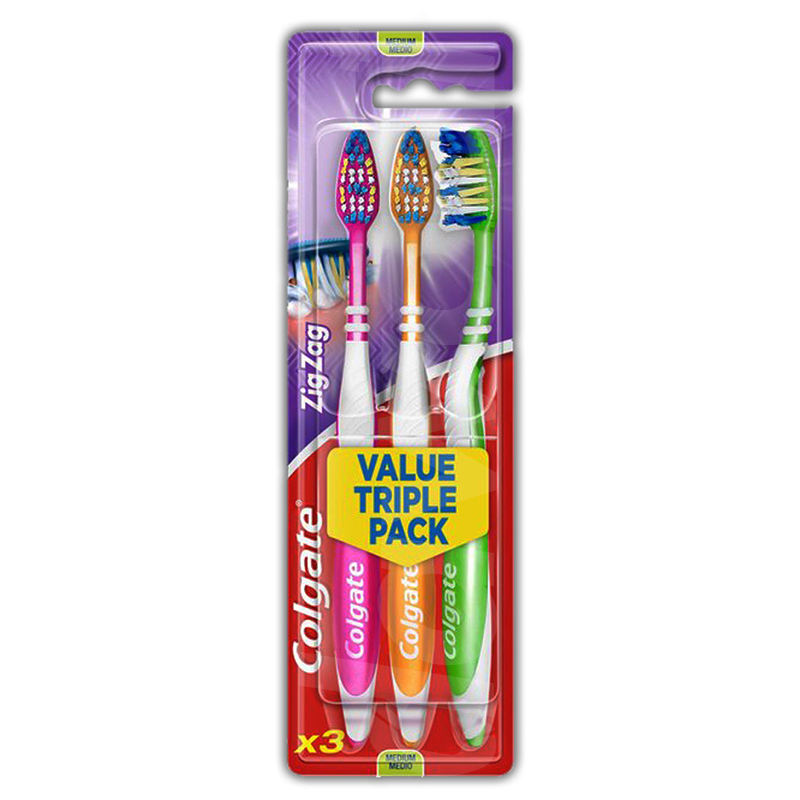 Colgate Zig Zag - Medium Toothbrush (Triple Pack)