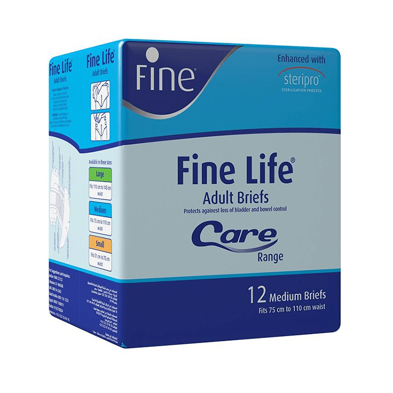 Fine Adult Diaper Fine Life Medium 12's