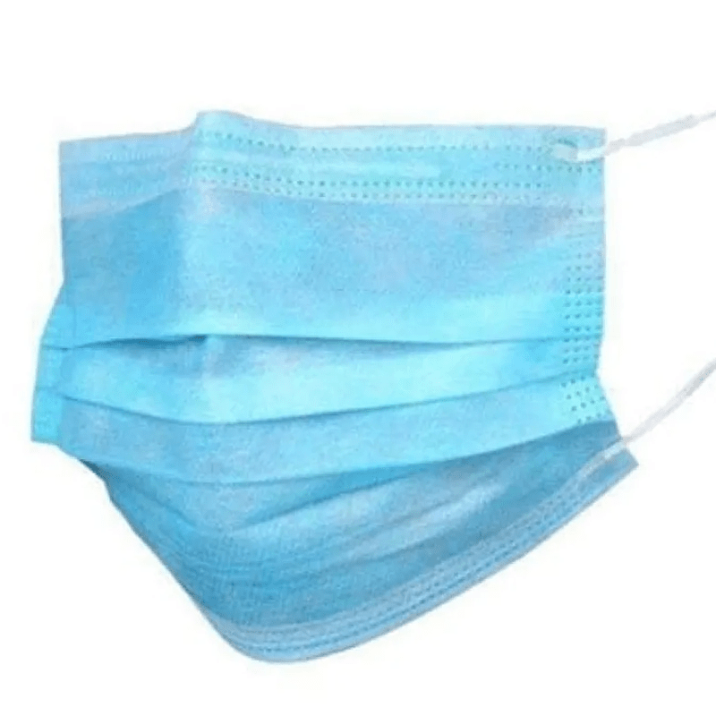 Face Mask with Nose Pin   Blue