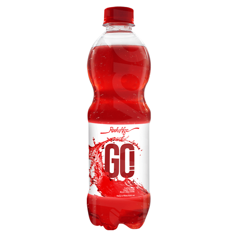 Hamdard Rooh Afza Go (PET) Carobnated Drink 500 ml Bottle