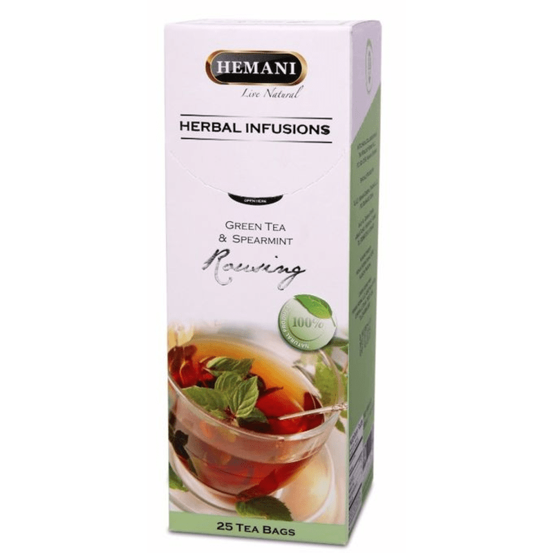 Hemani Rousing Green Tea & Spearmint 25 Tea Bags