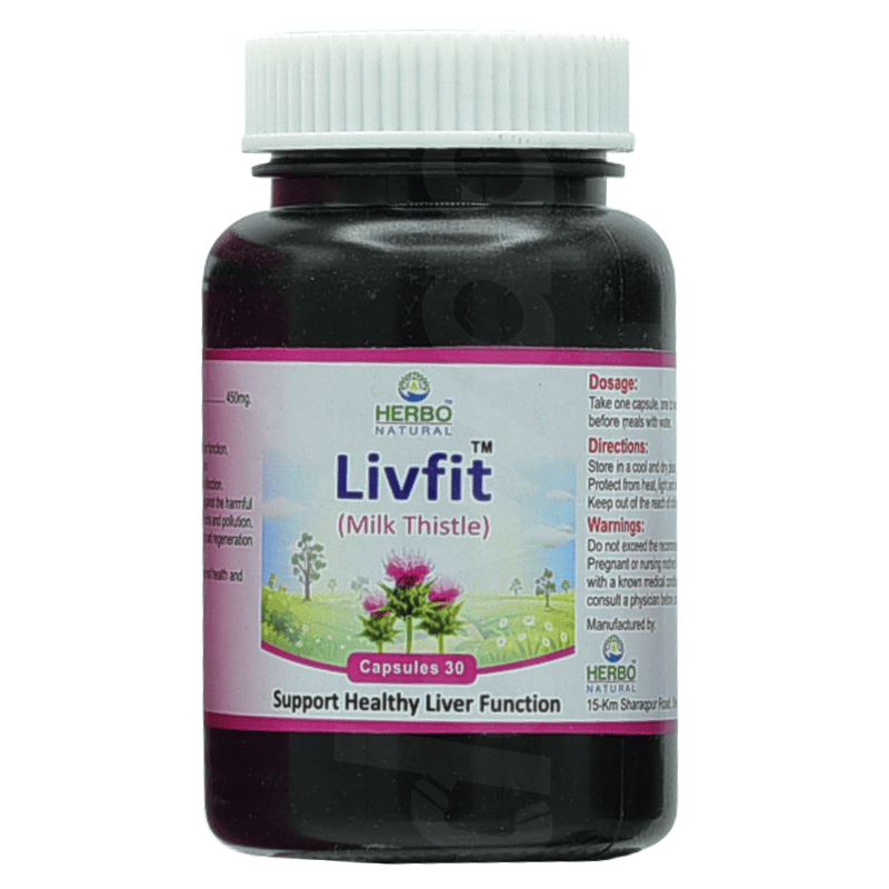 Herbo Natural Livfit Milk Thistle Supplement 1 x 30's Capsules Bottle