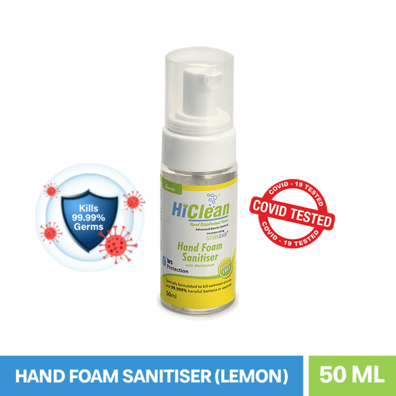 HiClean Hand Foam Sanitizer 50ml - Lemon Flavour