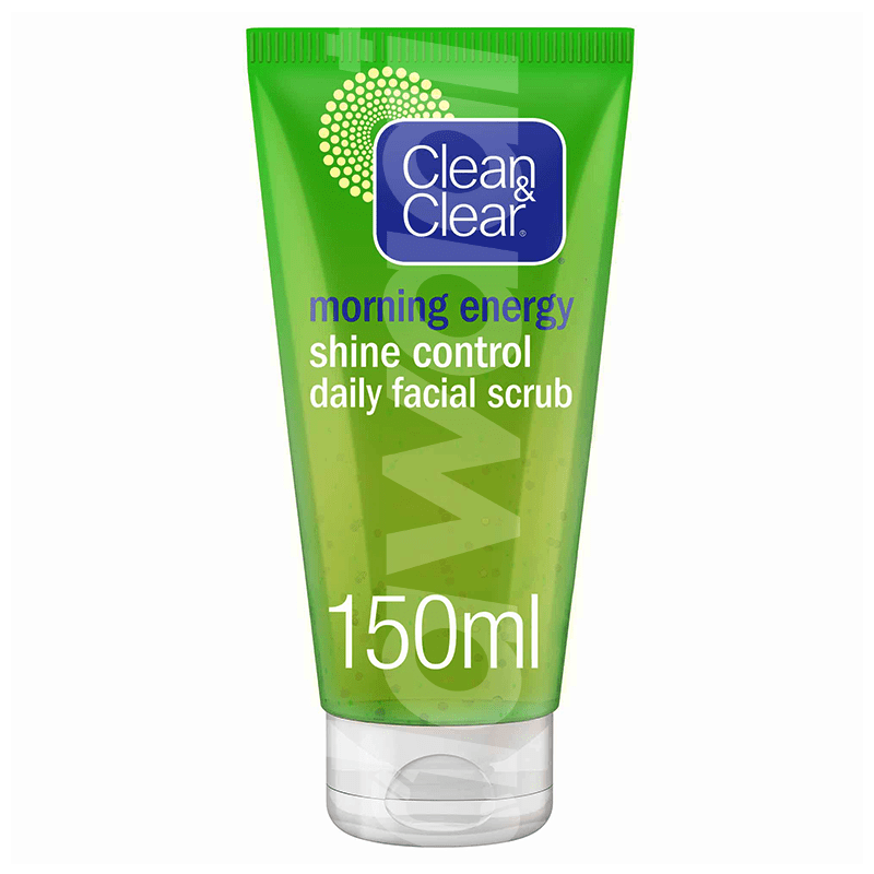 CLEAN & CLEAR Daily Facial Scrub, Morning Energy, Shine Control 150 ml Pack