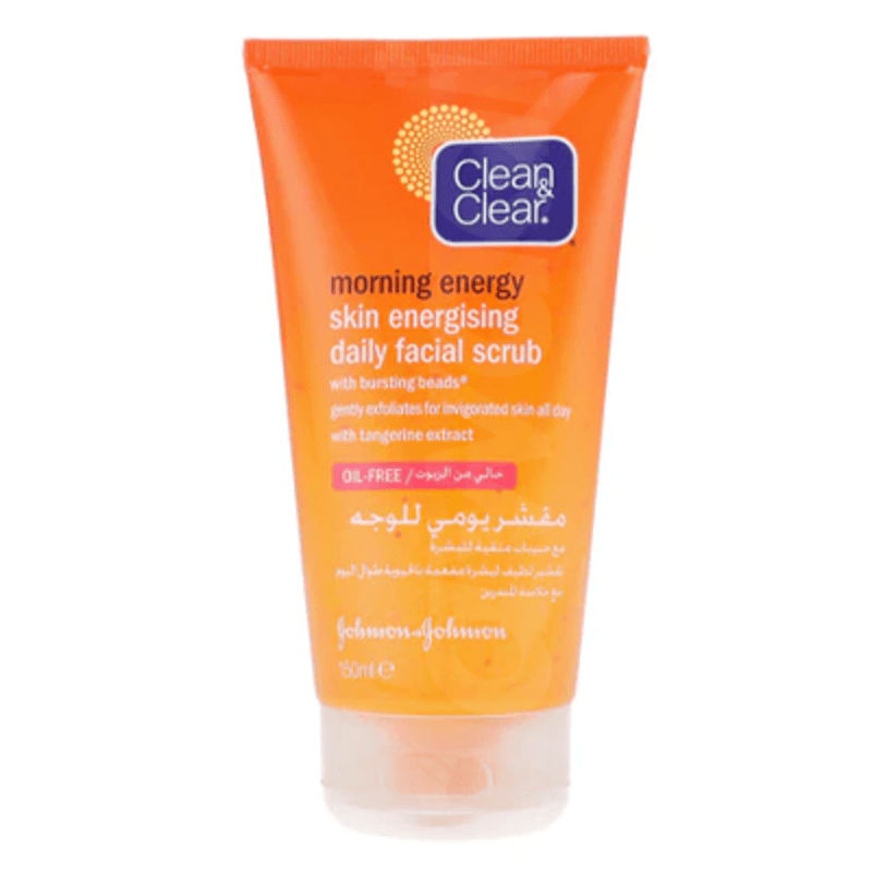 CLEAN & CLEAR Daily Facial Scrub, Morning Energy, Skin Energising 150 ml Pack