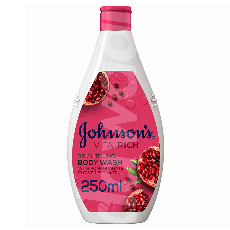 JOHNSON’S Vita-Rich, Brightening Pomegranate Flower Body Wash 250 ml Bottle