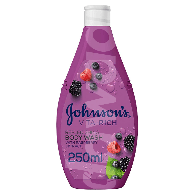 JOHNSON’S Vita-Rich, Replenishing Raspberry Extract Body Wash 250 ml Bottle