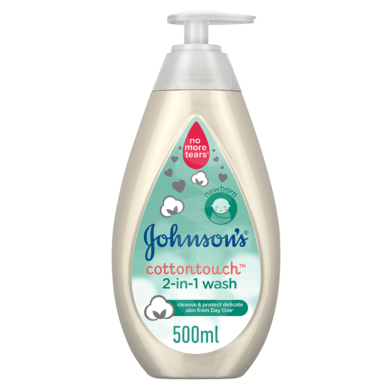 JOHNSON’S Newborn Baby CottonTouch 2- in-1 Body Wash & Shampoo 500 ml Bottle