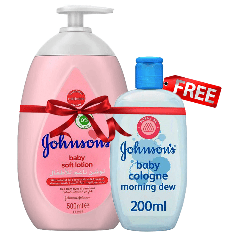 Buy Johnson's Baby Soft Lotion 500 ml & Get Johnson's Baby Dream Cologne 200 ml Free