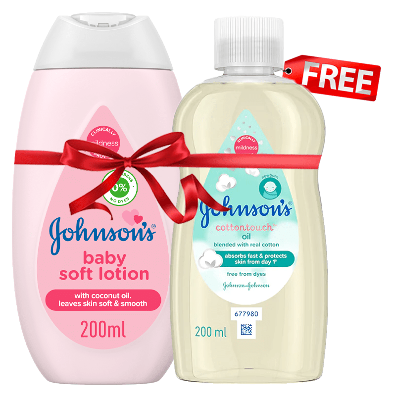 Buy Johnson's Baby Soft Lotion 200 ml & Get Johnson's Baby Cotton Touch Oil 200 ml Free