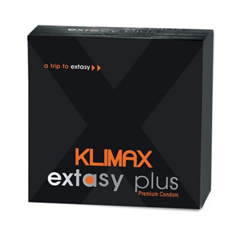 Extasy Plus 3Pcs- Double contoured, soft studded and ribbed condoms (Klimax)