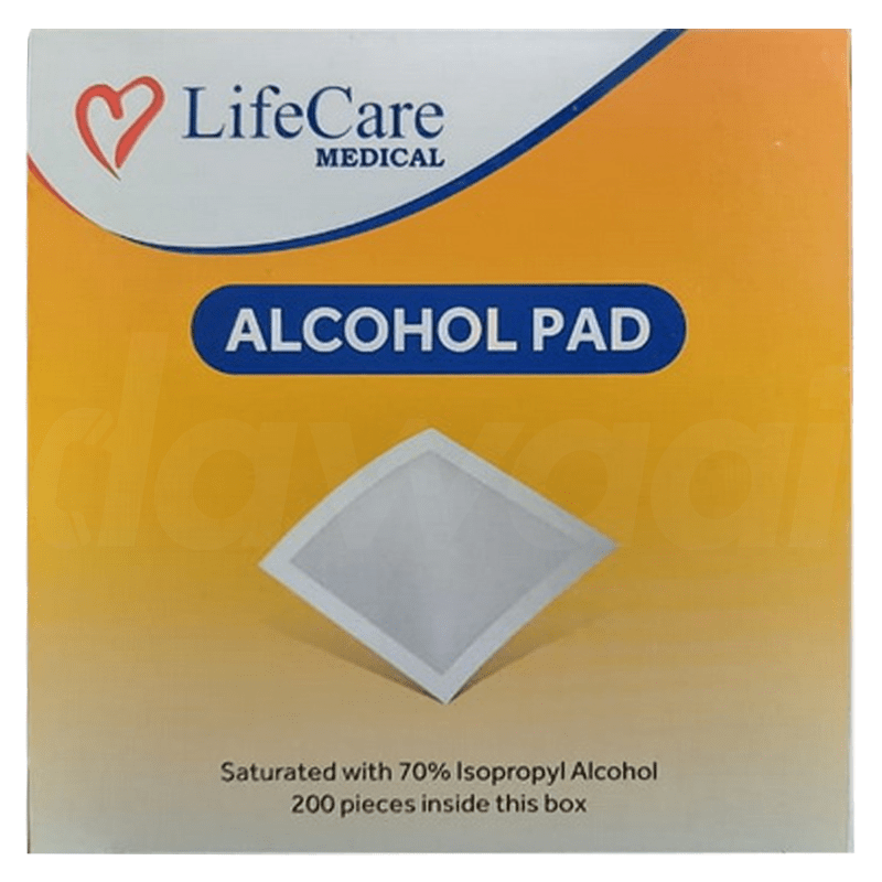 Life Care Disinfectant Alcohol Pad 200 Pcs. Pack