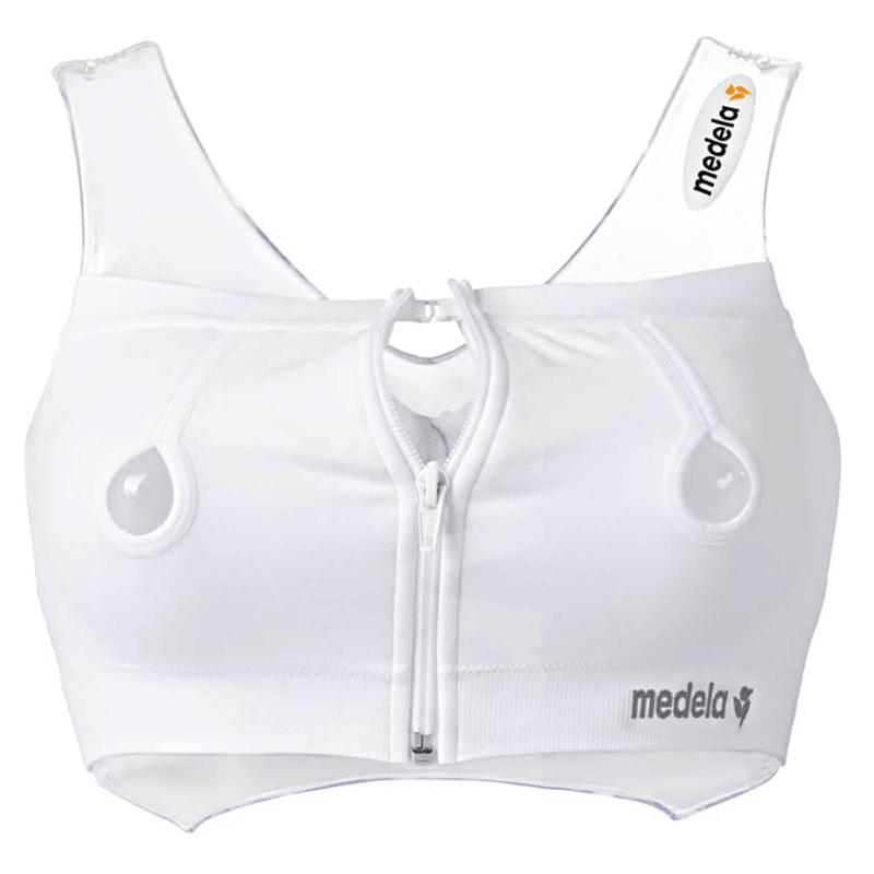 Medela White - Large Easy Expression Bustier (Pumping Bra) 1 Pcs. Pack