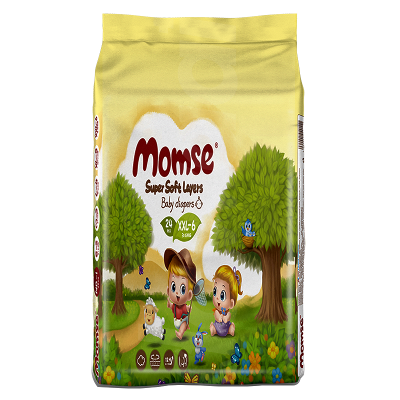 Momse Economy - XXL Diapers 24 Pcs. Pack