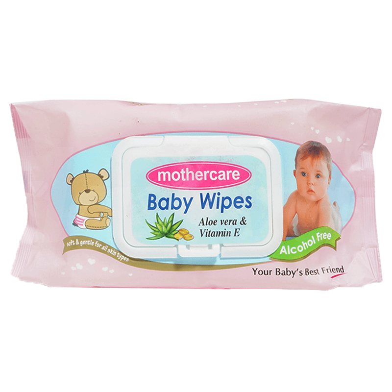Mothercare Pink Baby Wipes (Large with Lid) 80 Pcs. Pack