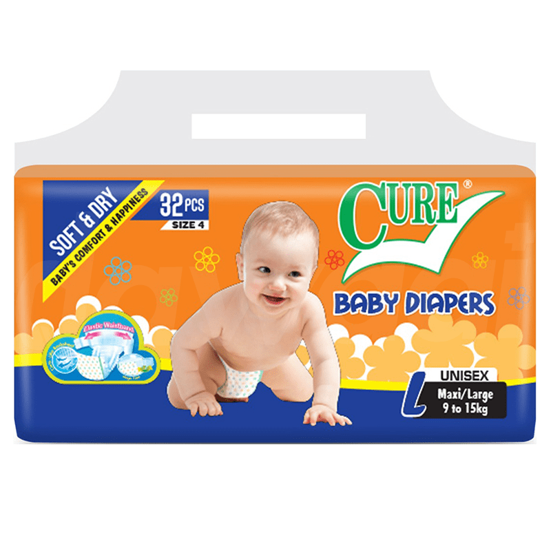 Cure Regular - Large Diapers 32 Pcs. Pack