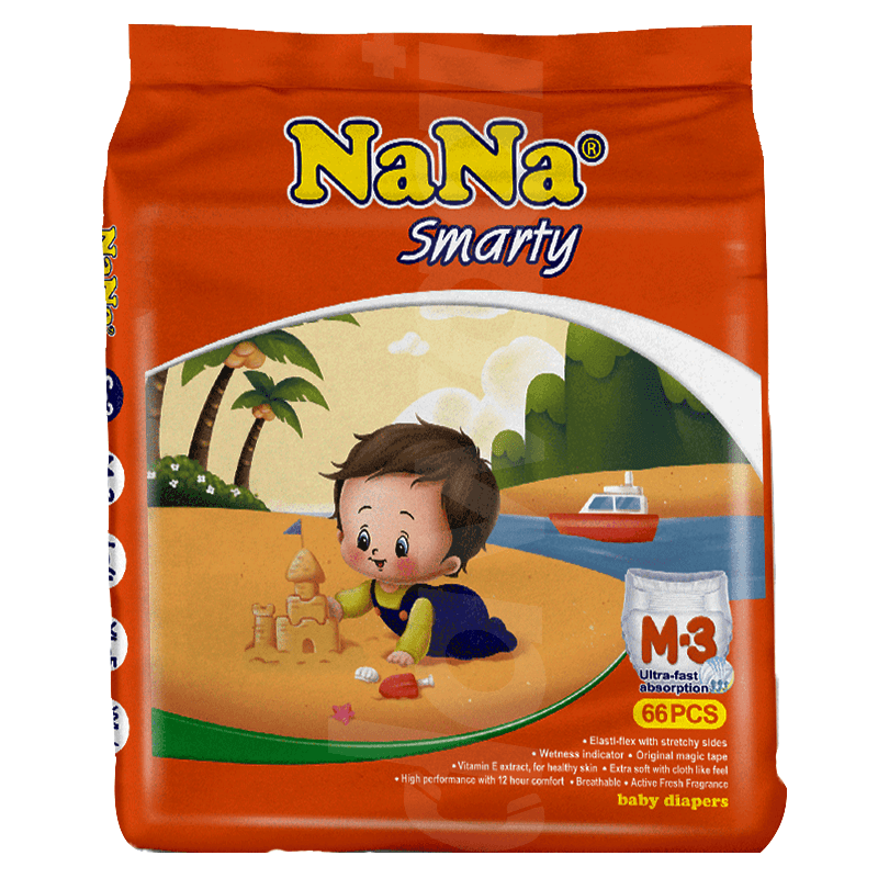 Nana Jumbo Smarty - Medium Diapers 66 Pcs. Pack