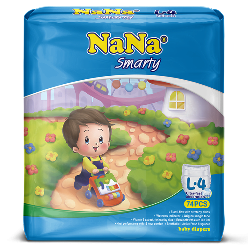 Nana Mega Smarty - Large Diapers 74 Pcs. Pack