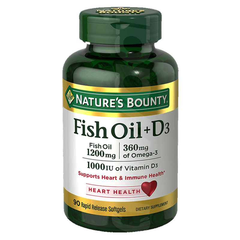 Natures Bounty Fish oil+D3  25mcg