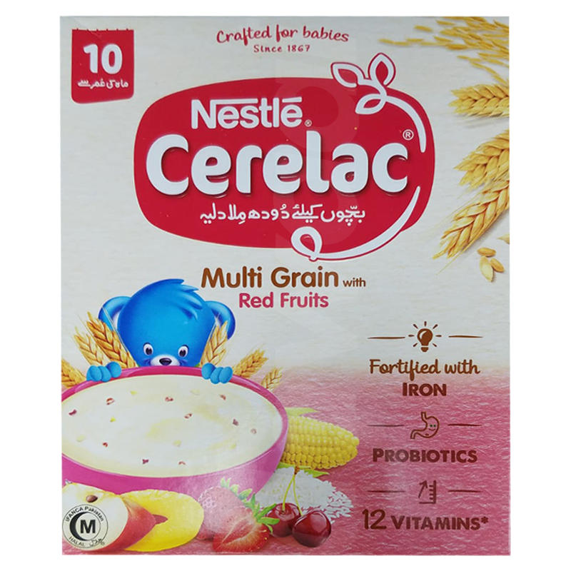 Nestle Cerelac Multi Grains with Red Fruit Powder 175 gm Soft Pack