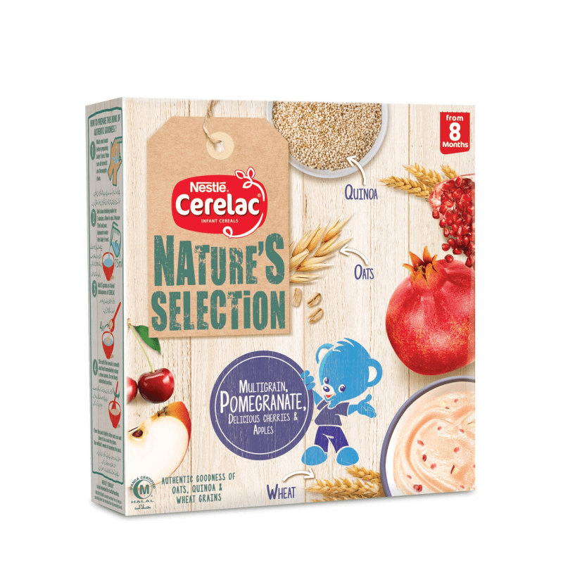 Nestle Cerelac Nature's Selection ( Multigrain, Pomegranate & Cherries ) Powder 350 gm Soft Pack