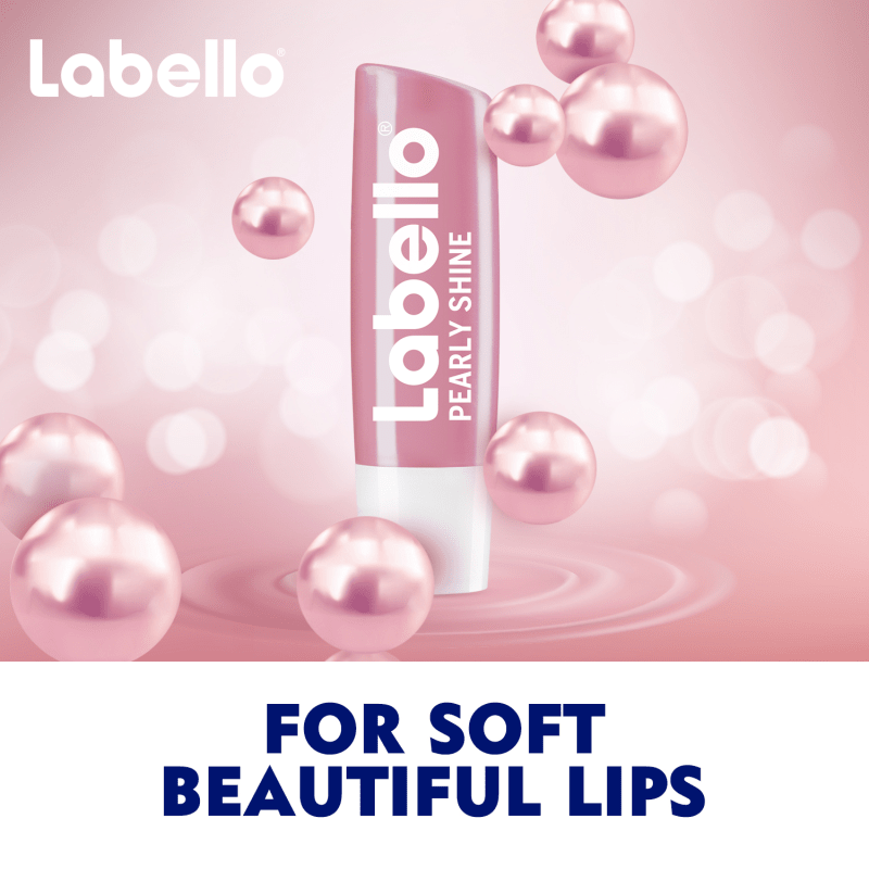 LABELLO Lip Care, Pearly Shine with Pearl & Silk Extracts, Lip Balm 4.8g