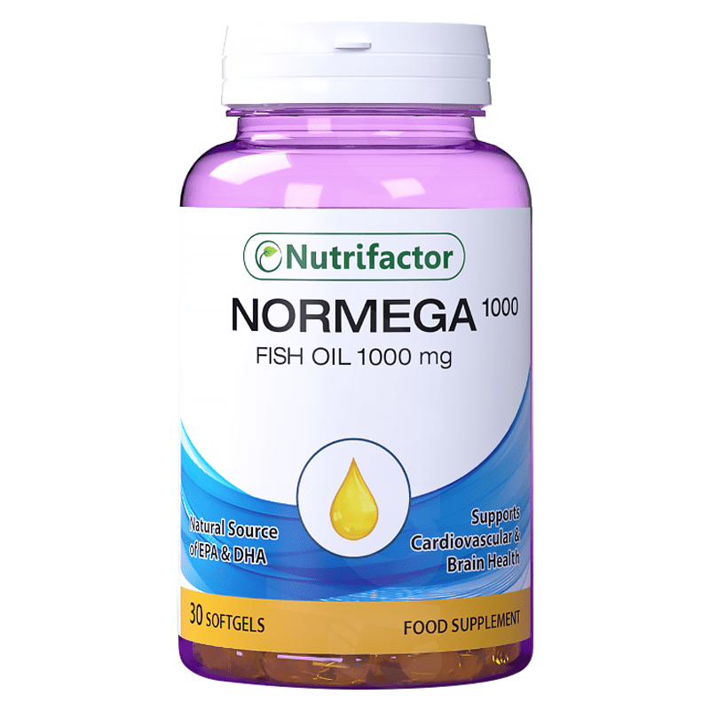 Nutrifactor Normega Fish Oil Supplements 1 x 30's Softgel Capsules Bottle