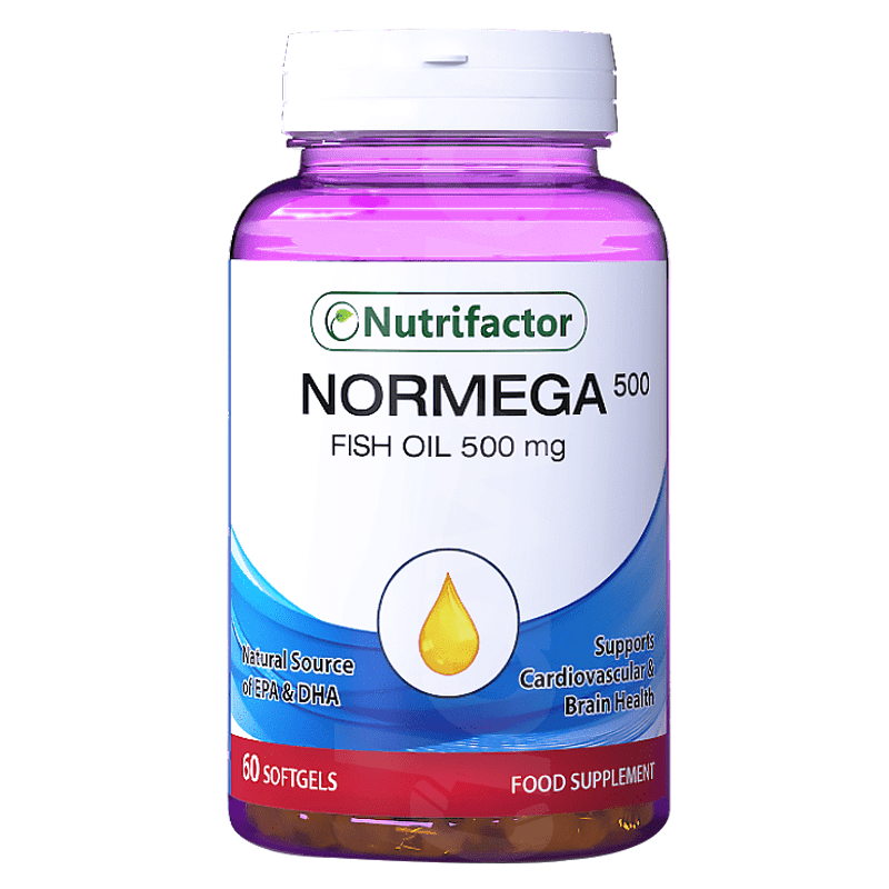 Nutrifactor Normega Fish Oil Supplements 1 x 60's Softgel Capsules Bottle